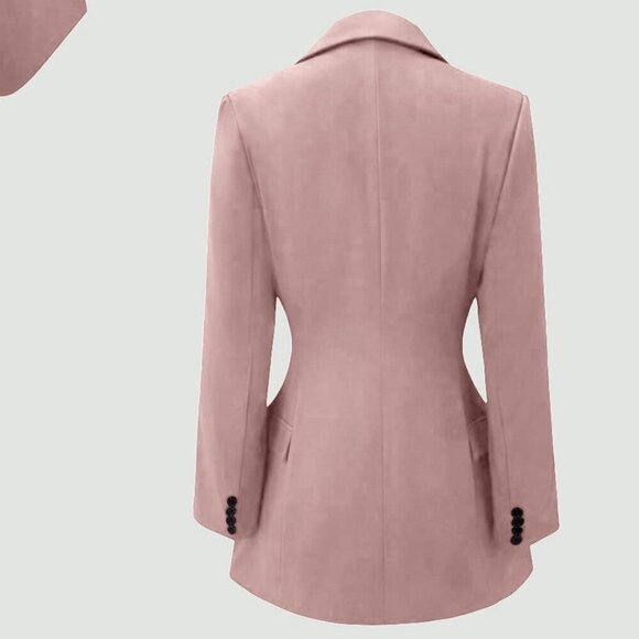 Pink Elegant Women's contemporary Blazer Jacket - Picture 5 of 8